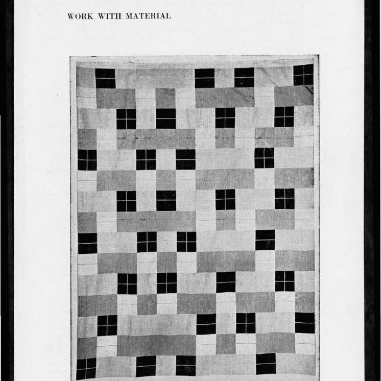 #1 No. 5, 1938 - "Work with Material" Black Mountain College Bulletin. Courtesy of Western Regional Archives