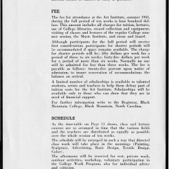 #10 May 1945 Vol. III, No. 6 Black Mountain College Bulletin. Courtesy of Western Regional Archives