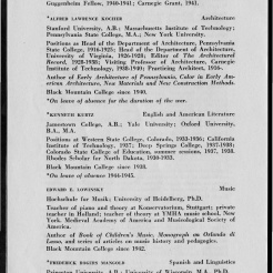 #10 Vol. II, No. 8. - 08.1944 Black Mountain College Bulletin. Courtesy of Western Regional Archives.