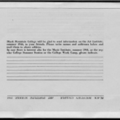 #15 Vol. II, No. 6 - 04.1944 Black Mountain College Bulletin. Courtesy of Western Regional Archives.