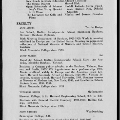 #8 Vol. II, No. 8. - 08.1944 Black Mountain College Bulletin. Courtesy of Western Regional Archives.