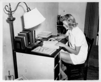 Barbara Sieck, Black Mountain College student, in her student study ca. 1939-1942. Courtesy the North Carolina State Archive