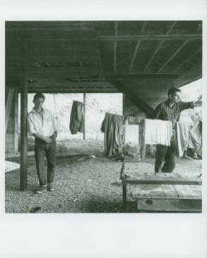 Dan Rice and Robert Creeley at Black Mountain College (ca. 1955). Courtesy of Western Regional Archives.