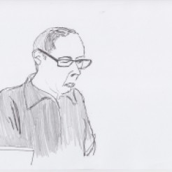 Dieter Lesage drawn by Nikolaus Baumgarten.